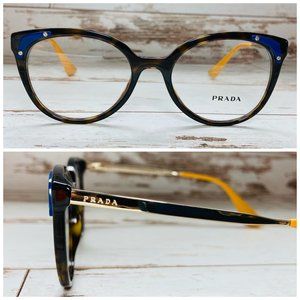 Prada Oval Brown Tortoise Gold Eyeglasses Glasses Frames NWOT